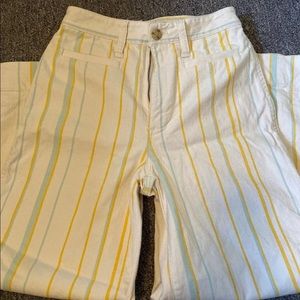 Madewell rainbow wide crop pants 23